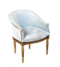 UPHOLSTERED BEDROOM CHAIR at Ross's Online Art Auctions