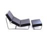 ZANOTTA LEATHER LOUNGER & STOOL at Ross's Online Art Auctions