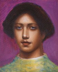 BOY WITH BLUE EYES by Paul Wilson at Ross's Online Art Auctions