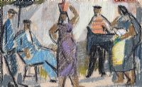 SPANISH FOLK by George Campbell RHA RUA at Ross's Online Art Auctions