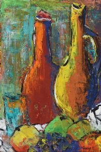 BOTTLES & FRUIT by Gladys Maccabe HRUA at Ross's Online Art Auctions