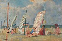 SUMMER ON THE BEACH by C.H. Bagnoli at Ross's Online Art Auctions