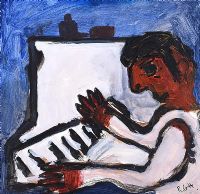 PLAYING THE PIANO by Rachel Grainger Hunt at Ross's Online Art Auctions