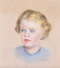 PORTRAIT OF A CHILD by Lydia de Burgh RUA UWS at Ross's Online Art Auctions