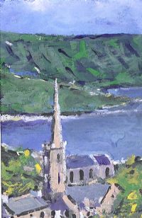 CHURCH IN GLENARM by Sean Lorinyenko at Ross's Online Art Auctions