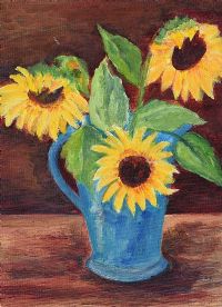 SUNFLOWERS by Cara Games at Ross's Online Art Auctions