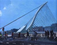 THE SAMUEL BECKETT BRIDGE, DUBLIN by Sean Lorinyenko at Ross's Online Art Auctions