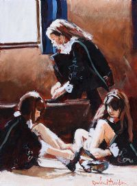 LITTLE DANCERS by Rowland Davidson at Ross's Online Art Auctions