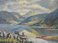 FISHING, CONNEMARA by William Henry Burns at Ross's Online Art Auctions