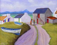 CROLA ISLAND LOOKING TOWARDS ERRIGAL by Sean Loughrey at Ross's Online Art Auctions