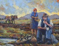 TAKING A REST IN THE GLENS by James McDonald at Ross's Online Art Auctions