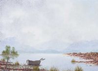 THE DAY'S LAST GLEAMING, NEAR GLENTIES, DONEGAL by Quinn Magee at Ross's Online Art Auctions