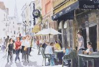 STREET CAFE by Joseph Hynes at Ross's Online Art Auctions