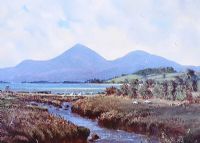 DUNDRUM BAY, COUNTY ANTRIM by David Overend at Ross's Online Art Auctions