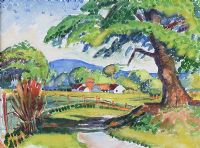 PATH BY THE TREE by Arthur A. Buchman at Ross's Online Art Auctions