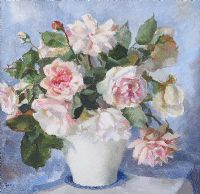 STILL LIFE, ROSES by Moyra Barry at Ross's Online Art Auctions