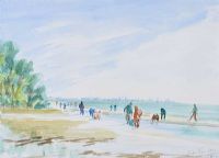 GATHERING SHELLS, FLORIDA by Coralie de Burgh Kinahan at Ross's Online Art Auctions