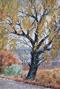TREE AT THE ROAD SIDE by Irish School at Ross's Online Art Auctions