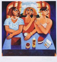 THREE LADIES by Graham Knuttel at Ross's Online Art Auctions