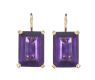 18CT GOLD AMETHYST DROP EARRINGS at Ross's Online Art Auctions