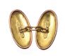 9CT GOLD ENGRAVED CUFFLINKS at Ross's Online Art Auctions