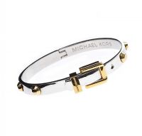 MICHAEL KORS STAINLESS STEEL AND GOLD-TONE BANGLE at Ross's Online Art Auctions