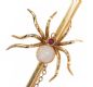 15CT GOLD RUBY AND OPAL SPIDER BROOCH at Ross's Online Art Auctions