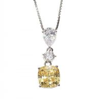SILVER CUBIC ZIRCONIA NECKLACE at Ross's Online Art Auctions