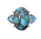 SUITE OF STERLING SILVER, TOPAZ AND TURQUOISE JEWELLERY at Ross's Online Art Auctions