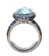 18CT WHITE GOLD BLUE TOPAZ, SAPPHIRE AND DIAMOND RING at Ross's Online Art Auctions