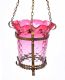 RUBY GLASS HALL LANTERN at Ross's Online Art Auctions