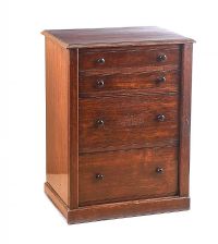 MAHOGANY WELLINGTON CHEST OF DRAWERS at Ross's Online Art Auctions