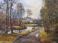 RIVER LAGAN, BELVOIR PARK, BELFAST by Denis Thornton at Ross's Online Art Auctions