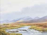 SHEEP GRAZING, DONEGAL by Robert Egginton at Ross's Online Art Auctions