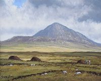 BOGLAND, ERRIGAL MOUNTAIN, COUNTY DONEGAL by Manson Blair UWS at Ross's Online Art Auctions