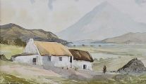 IRISH COTTAGE, COUNTY DONEGAL by Rowland Hill RUA at Ross's Online Art Auctions