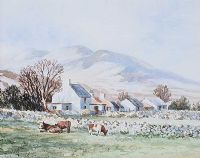 CATTLE GRAZING IN THE MOURNES by Gerald Walby at Ross's Online Art Auctions