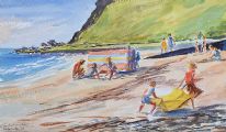 BALLYGALLY BEACH by Coralie de Burgh Kinahan at Ross's Online Art Auctions