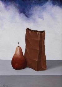 PEAR & A PAPER BAG by Kevin Meehan at Ross's Online Art Auctions