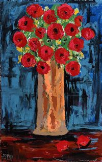 GERMAN SHELL & FLANDERS POPPIES by Gerald G. Beattie at Ross's Online Art Auctions