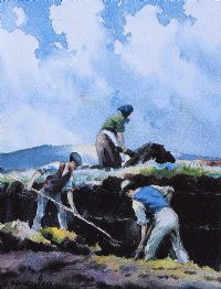 DIGGING THE TURF by Charles McAuley at Ross's Online Art Auctions
