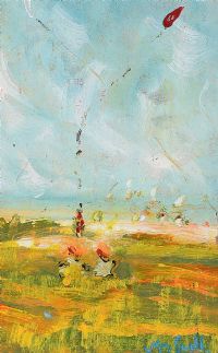 KITE FLYING by Marie Carroll at Ross's Online Art Auctions