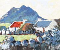 IRISH COTTAGES by Dennis Orme Shaw at Ross's Online Art Auctions
