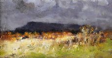 FIELD OF GOLD, BROIGHTER, NEAR BINEVENAGH, LIMAVADY by Jim Holmes at Ross's Online Art Auctions