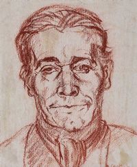 MALE PORTRAIT by George Campbell RHA RUA at Ross's Online Art Auctions