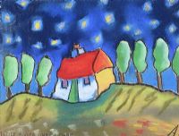LITTLE HOUSE UNDER THE STARS by Annie Robinson at Ross's Online Art Auctions