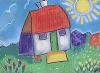LITTLE HOUSE IN SPRINGTIME by Annie Robinson at Ross's Online Art Auctions