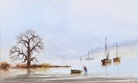 TENDING THE BOAT by Ray Witchard at Ross's Online Art Auctions