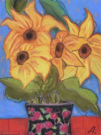 SUNFLOWERS by Annie Robinson at Ross's Online Art Auctions