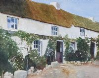 THE THATCHED FARMHOUSE by William McKibbin at Ross's Online Art Auctions